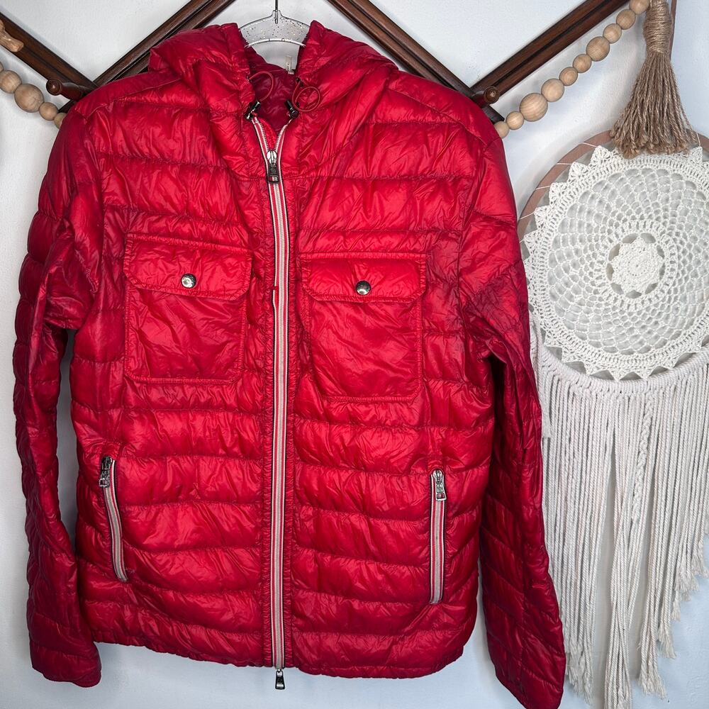Moncler Douret Short Red Down Filled Puffer Jacket